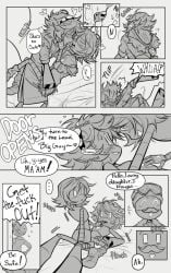 1girls artist_request caught caught_in_the_act comic comic_page khan_(murder_drones) kissing making_out male/female murder_drones n_(murder_drones) robot robot_boy robot_girl speech_bubble tagme uzi_(murder_drones)