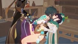 bottom_xiao doggy_style fast_thrusts femboy genshin_impact grab_penis grabbing_ass male male_only multiple_males penis standing tagme threesome venti_(genshin_impact) video xiao_(genshin_impact) zho zhongli_(genshin_impact)