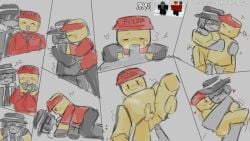 2boys anal artist_request balls blocky_body chance_(forsaken) elliot_(forsaken) forsaken_(roblox) gay gay_sex male male_only oral penis reference_image roblox roblox_game robloxian tagme text translation_request