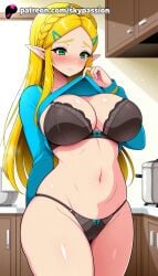 1girls 2025 ai_assisted ai_generated anime artist_name belly big_breasts big_breasts big_breasts big_chest black_bra black_panties blonde_hair blue_shirt blush bow_panties bra braid breast breasts breasts breasts breath_of_the_wild bust busty cabinet chest curvy desk elf explicit female green_eyes hair_ornament hairclip hi_res high_quality high_resolution highres indoors kitchen lace lace-trimmed_bra lace_trim large_breasts long_hair monitor navel nintendo office panties patreon patreon_username plump pointy_ears princess_zelda shirt_lift skypassion solo stable_diffusion the_legend_of_zelda the_legend_of_zelda:_breath_of_the_wild thick_thighs thighs underwear watermark wide_hips