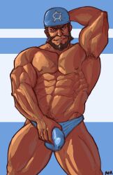 aervyl archie_(pokemon) balls bara bulge flaccid gay male male_only muscles muscular penis pokemon solo solo_male team_aqua