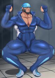 archie_(pokemon) balls bara bulge flaccid gay male male_only muscles muscular oirusupu penis pokemon solo solo_male team_aqua