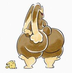 ambiguous_gender ass funny_face huge_ass huge_thighs lopunny male nintendo nondelismell pikachu pokémon_(species) pokemon pokemon_(species) pokemon_only shortstack size_difference smaller_male thick_thighs video_games wide_hips