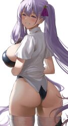 1girls 2022 ass ass_focus ass_shot back back_view bb_(fate) breasts bubble_butt fate/extra_ccc fate/grand_order fate_(series) female female_only hips huge_ass huge_breasts long_hair naughty_face purple_eyes purple_hair simple_background skindentation slim_waist smile smug smug_face smug_grin thick_thighs thighs twintails uo_denim very_long_hair wide_hips