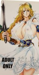 areola areola_slip areolae areolae_slip bimbo blonde_hair breasts bursting_breasts cleavage gigantic_breasts hasebe_mitsuhiro huge_areola huge_areolae huge_breasts huge_nipples hyper_breasts large_breasts long_hair milf nipples revealing_clothes sideboob sophitia_alexandra soul_calibur special_action_force tagme