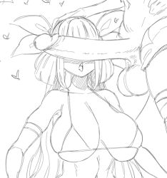 1futa 1girls balls bangs big_balls big_breasts big_penis bikini breasts clothed clothing detached_sleeves dizzy_(guilty_gear) drawing erection female female_focus futanari guilty_gear hair_ribbon hair_rings hand_on_another's_head hat heart huge_cock human large_breasts large_penis long_hair makinakid mature_female milf monochrome mostly_nude multiple_girls navel open_mouth penis penis_awe penis_over_eyes ramlethal_valentine ribbon squatting string_bikini swimsuit tail tail_ornament tail_ribbon testicles toned twintails