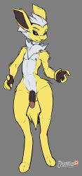 absurd_res arashidrgn balls eevee eeveelution fur genitals hi_res jolteon male male_only mammal nintendo nude penis pokémon_(species) pokemon pokemon_only solo_male video_games yellow_body yellow_fur