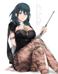 2boys 2girls armlet armor ass bangs big_ass black_armor blood blue_eyes blue_hair breasts brown_legwear byleth_(fire_emblem) byleth_(fire_emblem)_(female) claude_von_riegan cleavage_cutout closed_mouth clothing_cutout crossed_legs dimitri_alexandre_blaiddyd edelgard_von_hresvelg female female_focus fire_emblem fire_emblem:_three_houses garreg_mach_monastery_uniform hair_between_eyes hartman_hips highres j@ck leggings legwear_under_shorts looking_at_viewer medium_hair multiple_boys multiple_girls nintendo nosebleed pantyhose patterned patterned_clothing pink_lips print_legwear short_sleeves shorts sitting solo_focus teal_hair thick_thighs thighs turtleneck vambraces