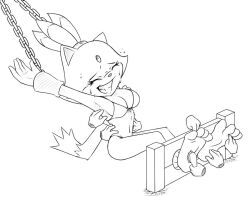 anthro bikini blaze_the_cat closed_eyes disembodied_hand disembodied_hands femsub line_art sonic_(series) tickling tickling_armpits tickling_feet wtfeather