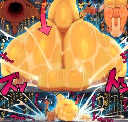 ampharos anal anal_sex anthro anus ass balls big_ass big_balls big_butt bodily_fluids buizel closed_eyes cum cum_everywhere cum_explosion cum_in_ass cum_inside cum_on_butt cum_overflow doggy_style duo electricity excessive_cum from_behind_position gaping gaping_anus genital_fluids genitals gigantic_ass hi_res huge_ass huge_balls huge_butt huge_thighs japanese_text larger_male lying male male/male male_only male_penetrated male_penetrating male_penetrating_male markings messy nintendo nude on_front open_mouth orange_body penetration penis pokémon_(species) pokemon pokemon_(species) ridiculous_fit sex size_difference small_dom_big_sub smaller_male stomach_bulge syuro text thick_thighs video_games wide_hips yellow_body