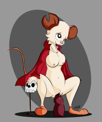 anthro bone breath chunkypandaroo crouching dildo female hi_res mammal mina_(mina_the_hollower) mina_the_hollower mouse murid murine panting penetration rodent sex_toy size_difference skull solo squating vaginal_penetration yacht_club_games