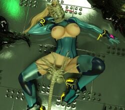 3d alien athletic blonde_hair captured choking crying cum defeated egg facehugger fight fit forced green_cum metroid monster pain rape samus_aran screaming that3dartist unwilling