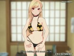 1girls 3d animated bikini blonde_hair choker crisisbeat dance english_subtitles english_text english_voice_acting female female_only gyaru inviting_to_sex kitagawa_marin long_hair mp4 music petite provocative red_eyes red_hair rubyredva seductive_look solo solo_female sono_bisque_doll_wa_koi_wo_suru sound teenager text two_tone_hair video voice_acted
