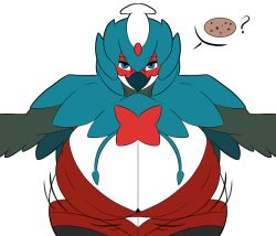 1girls big_breasts decidueye female female_decidueye lunarartstudios_(artist) pokémon_(species) pokemon simple_background solo tagme white_background