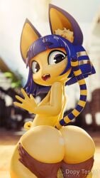 1boy 1girls 3d 3d_model ambiguous_gender anal_fingering animal_crossing ankha ankha_(animal_crossing) ankha_(zy0n7) anthro ass ass_grab big_butt blue_hair bubble_butt cat dat_ass disembodied_hand domestic_cat dopyteskat doubutsu_no_mori duo felid feline felis female fingering flat_chested furry hair hi_res human imminent_sex interspecies looking_at_viewer looking_back looking_back_at_viewer mammal nairu_(doubutsu_no_mori) nintendo nude offscreen_character shortstack solo_focus spread_anus spread_ass spread_butt spreading surprised_expression tan_body tan_skin video_games wide_eyed wide_hips yellow_body zy0n7