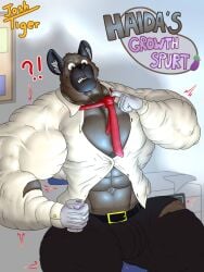 abs aggressive_retsuko aggretsuko biceps bodybuilder furry furry_only haida haida_(aggretsuko) hyper_muscles male male_focus male_only muscle muscle_growth muscles muscular muscular_arms muscular_ass muscular_back muscular_legs muscular_male muscular_thighs nipples pecs sanrio smooth_fur tight_clothing title_page zerozero