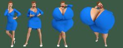 1girls 3d ass_expansion big_ass big_breasts big_butt bimbo breast_expansion butt_expansion caroline_williams copyright high_heels huge_ass huge_breasts huge_hips hyper_ass hyper_breasts hyper_hourglass hyper_inflation hyper_lips inflation jackd22 large_breasts leprechaun_(series) lip_expansion loretta