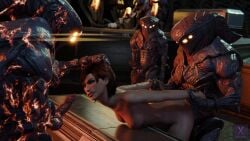 16:9 2022 3d 3d_(artwork) 4_eyes ambiguous_penetration arm_pull artist_name being_watched bent_over_surface breasts collector_(mass_effect) commander_shepard digital_media_(artwork) dragging erection female female_penetrated femshep forced from_behind_position genitals glowing glowing_eyes group hair harbinger_(mass_effect) hi_res holding_penis human humanoid interspecies lens_flare looking_at_another male male/female male_penetrating male_penetrating_female mammal mass_effect monotone_eyes multi_eye nipples obscured_penetration penetration penis possession prison_guard_position pulling_hair rape red_penis sex snarling standing standing_sex touching_hair video_games voyeur watermark widescreen xanadus yellow_eyes