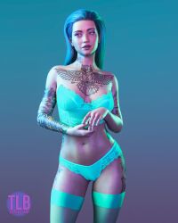 1girls 3d arm_tattoo artist_name bella_(thelostboyz) bird_tattoo bustier chest_tattoo earrings female female_only flower_tattoo gradient_background gray_hair grey_hair halloween_tattoo hip_tttoo large_breasts lingerie lip_piercing long_hair navel_piercing neck_tattoo original original_character pale-skinned_female pale_skin sapphire_(thelostboyz) side_tattoo simple_background slushe_(website) snake_tattoo solo solo_female standing tattoo tattoos thelostboyz white_hair