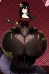 ass big_ass big_butt blush bottom_heavy female female_only huge_ass indie_virtual_youtuber saavlewd size_fetish snake_girl solo thick_thighs virtual_youtuber wide_hips