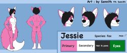 absurd_res anthro canid canine fox hi_res jessie_(disambiguation) male male_only mammal model_sheet sennith simple_background