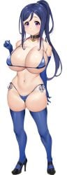 bikini breasts huge_breasts love_live!_sunshine!! matsuura_kanan micro_bikini smile tem10