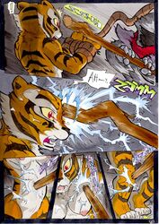 anthro better_late_than_never big_breasts breasts comic daigaijin diagaijin english_text feline female furry kung_fu_panda master_tigress nipples nude page_82 polearm red_eyes robe staff tiger turns_for_the_worst