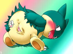 anus back_view blush color female female_only feral fur furry munchlax nintendo nude pokemon pussy_juice solo tagme vulva