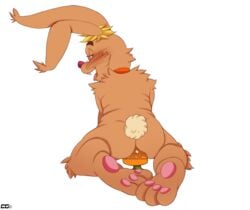 alice_in_wonderland alice_in_wonderland_(1951_film) anal anthro blush carrot crazedg cum disney fur furry lagomorph looking_at_viewer male male_only mammal march_hare_(disney) rabbit