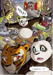 anthro better_late_than_never comic daigaijin diagaijin feline fur furry kung_fu_panda master_po_ping master_tigress page_96 panda rat tiger turns_for_the_worst wan_wu wing_wu wu_sisters