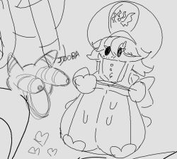 flamberge_(kirby) hidden_buxom huge_breasts hyness_(kirby) kirby_(series) kirby_star_allies silverplatin sketch