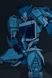 artist_request autobot bed blurr erection hand_on_thigh male male_only selfie transformers wink