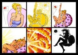 blonde_hair blue_eyes crossover electricity electrocution electrostimulation explosion female female_focus nude parodius pokemon pokemon_rgby raoshock voltorb