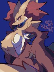 big_breasts delphox female furry nyaswitchnya pokémon_(species) pokemon tagme