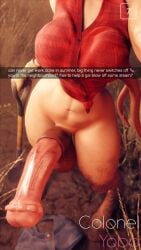 1futa 3d 4k absurdres animal_genitalia bailey_(colonelyobo) big_breasts blender bottomless breasts colonelyobo erection futa_only futanari highres horsecock horsecock_futanari huge_cock large_breasts original_character penis pent_up solo text