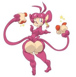 1girls 2_tails ambipom ass big_ass big_breasts breasts cute earrings female finger_gun huge_ass lipstick monkey monkey_girl multi_tail nintendo pokémon_(species) pokemon pokemon_only primate purple_eyes purple_fur red_lipstick shiny_pokemon sideboob simian slb source_request star tagme tail thick_thighs video_games wide_hips