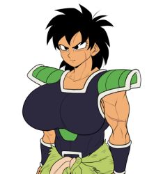 1girls big_breasts broly broly_(dragon_ball_super) detnox dragon_ball dragon_ball_super female female_broly female_only muscular muscular_female rule_63 scar solo