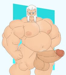 balls bara big_balls big_penis boner erection fat gab_art gay hairy male male_only muscles muscular nude penis pokemon solo solo_male urup_(pokemon) wulfric_(pokemon)