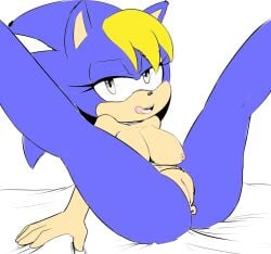 anthro bernadette_hedgehog eulipotyphlan eulipotyphlan_humanoid female furry furry_female hedgehog hedgehog_humanoid legs mammal mammal_humanoid milf nude purple_body pussy sonic_(series) tits yellow_hair