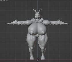 1girls 3d anthro big_breasts blender breasts full_body gigantic_breasts horns huge_breasts hurke_the_jerk krampus model nipples rule_63 seductive solo standing