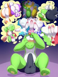 ass ass_in_face background balls big_balls big_butt big_penis black_yoshi blue_yoshi blush blushing boxers cock cum_in_mouth cum_on_face cumshot dinosaur erection gay hi_res hyper hyper_balls hyper_penis imagining light_blue_yoshi male male/male male_only mario_(series) nintendo orange_yoshi otto0ttsy penis pink_yoshi purple_yoshi red_yoshi yellow_yoshi yoshi