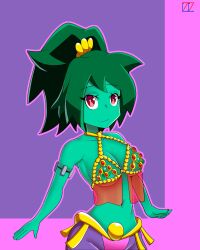 1girls areolae belly_dancer belly_dancer_outfit big_breasts breasts female female_focus female_only female_solo fillin_the_blank green_hair green_skin looking_at_viewer nipples red_eyes rottytops shantae shantae_and_the_seven_sirens shellshoker77 short_hair smile smiling smiling_at_viewer smooth_skin solo solo_female wayforward zombie zombie_girl