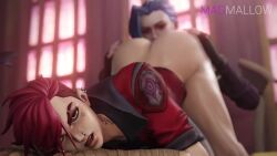 2girls 3d accurate_art_style anilingus animated anus arcane arcane_jinx arcane_vi ass ass_up big_nose bottomless bubble_butt dialogue duo duo_focus face_down_ass_up female female/female female_only female_rimming_female incest jinx_(league_of_legends) large_ass large_breasts league_of_legends lesbian light-skinned_female light_skin magmallow no_panties official_style pale-skinned_female partially_clothed punk punk_girl rimming round_ass short_hair shorter_than_30_seconds sibling siblings sister sisters sound sound_effects thick_ass thick_thighs tomboy top-down_bottom-up vi video voice_acted voluptuous wide_hips yuri