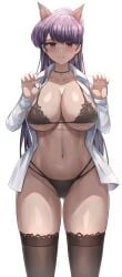 1girls 2022 ass_visible_through_thighs belly_button black_bra black_eyes black_hair black_panties blush bra breasts cat_ears choker female female_only hi_res hips huge_breasts jasony komi-san_wa_komyushou_desu komi_shouko long_hair looking_at_viewer panties png shiny_skin simple_background slim_waist smile thick_thighs thigh_gap thighhighs thighs very_high_resolution white_background wide_hips