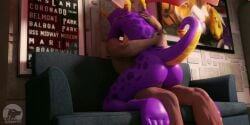 3d animated anthro ass athletic_female cowgirl_position dragon furromantic human human_on_anthro human_penetrating rule_63 scalie sound spyro spyro_the_dragon tagme video