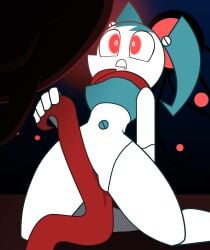 1girls animated corruption female gif hypnosis jenny_wakeman mind_control my_life_as_a_teenage_robot open_mouth pstash red_tentacles robot rubbing smooth_skin spread_legs tentacle tentacle_grab xj-9