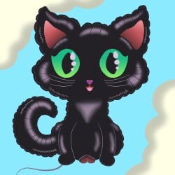 1:1 balloon domestic_cat felid felidflora feline felis female feral hi_res inflatable mammal sky solo
