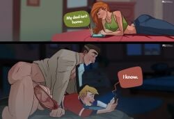 2boys 2boys1girl age_difference anal anal_sex big_balls big_nipples big_penis blonde_hair blue_eyes blush blush brown_eyes brown_hair clothed clothed_sex clothing gay gay_sex green_eyes huge_cock james_possible kim_possible male male/male male_only older_male older_male_and_younger_male older_penetrating_younger pleasurepuppynsfw prostate prostate_stimulation red_hair ron_stoppable size_difference teen_boy thick_penis uncircumcised uncut veiny_penis