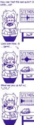 1girls angry anonymous_character big_breasts chicken chubby comic confused derp777 dialogue dissapointed fat floating_hands friday_night_funkin growling hungry onomatopoeia overweight pissed_off requested requesting skirt skyblue skyblue_(friday_night_funkin) stethoscope table tagme text thighhighs white_background