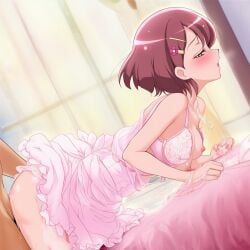 1boy 1girls ai_generated breasts doggy_style female hanadera_nodoka healin'_good_precure light-skinned_female light_skin male nipples precure pretty_cure ramen1919 sex toei_animation wedding_dress